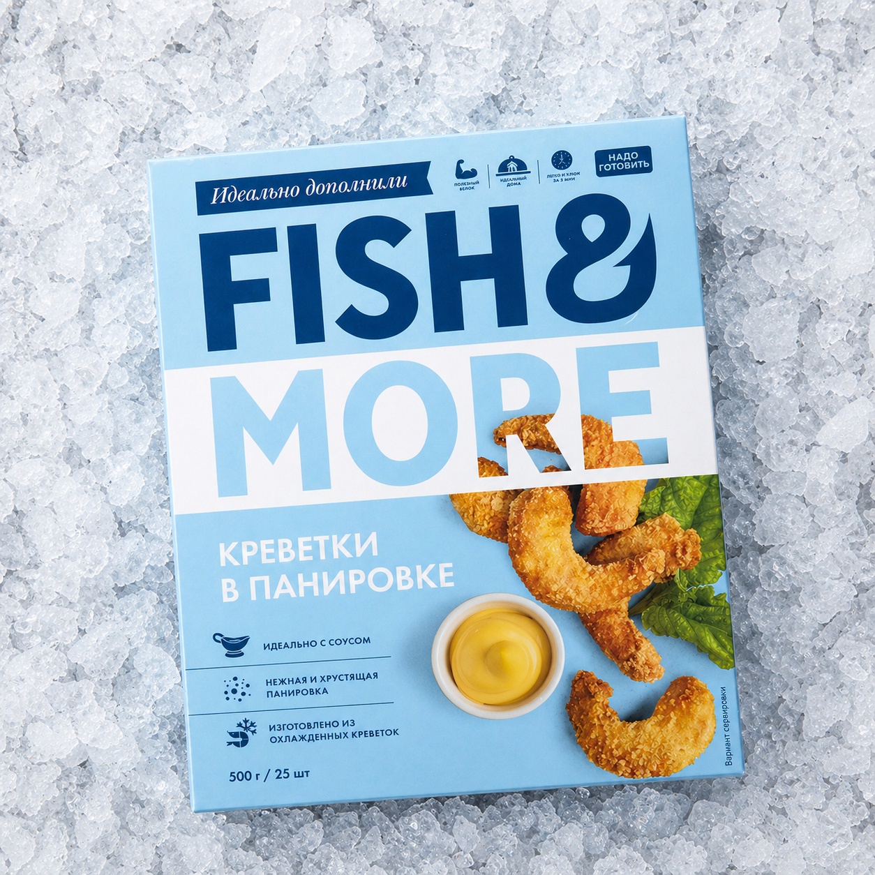 Креветка в панировке очищ 1кг  (Fish&More)