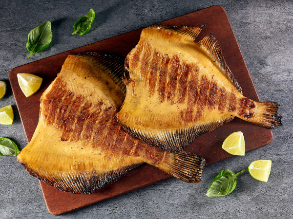 Камбала на гриле