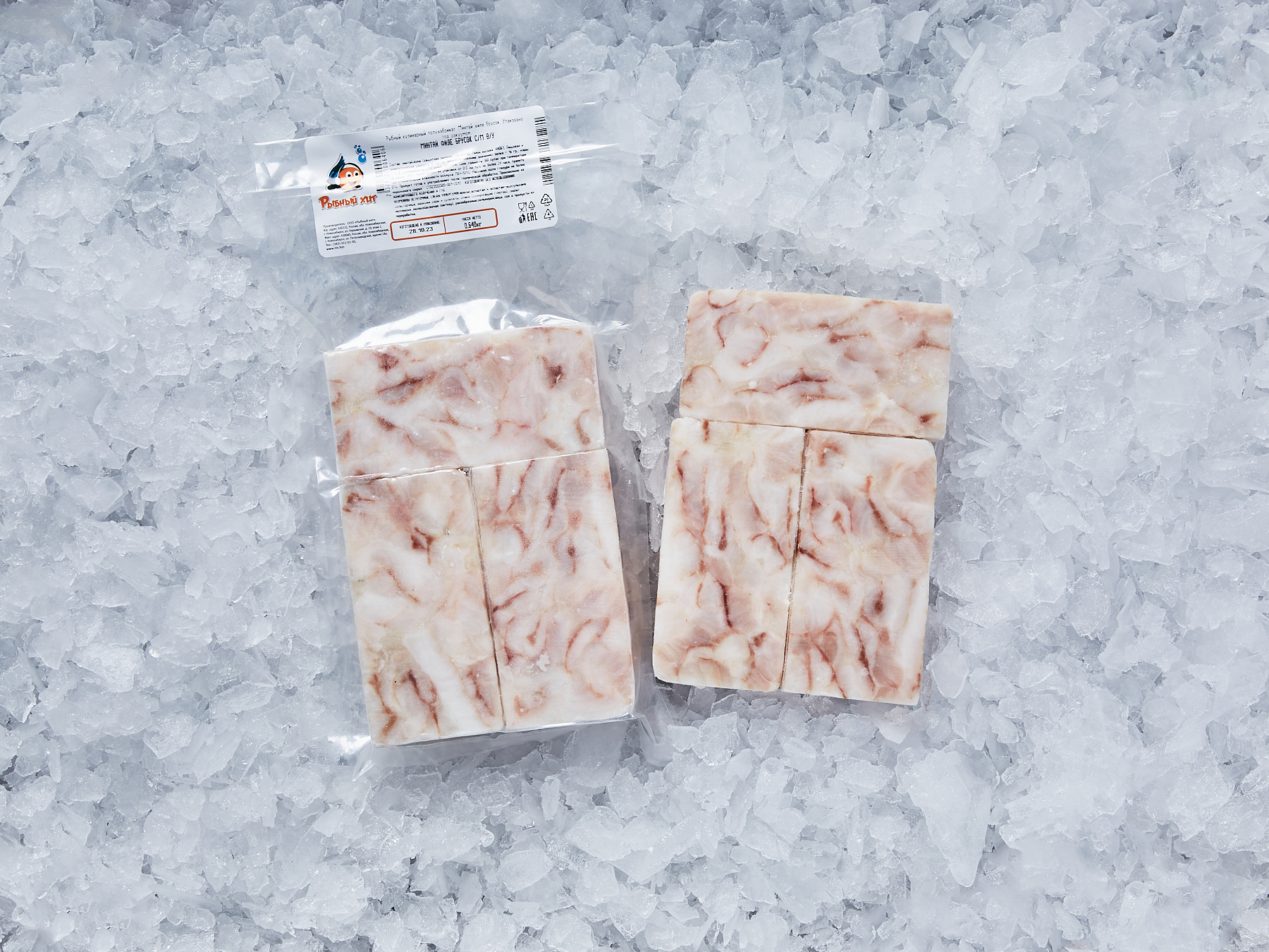 Филе минтая брусок свежемороженый  