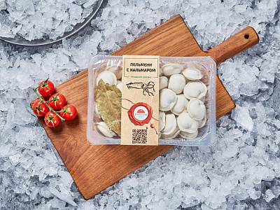 Пельмени из кальмара с/м 500г