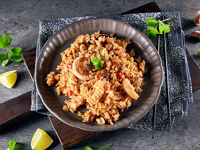 Рис с морепродуктами  250 гр