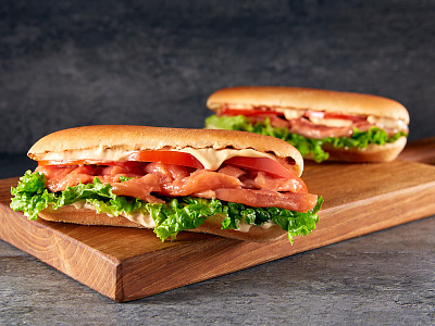 Сэндвич с лососем, 130 гр