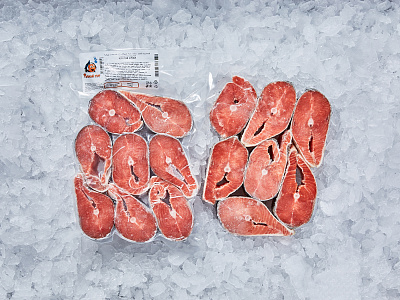 Кета стейк на коже свежемороженый